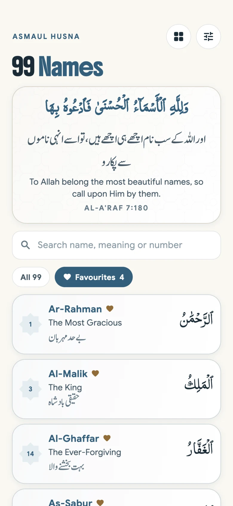 Favourite Names